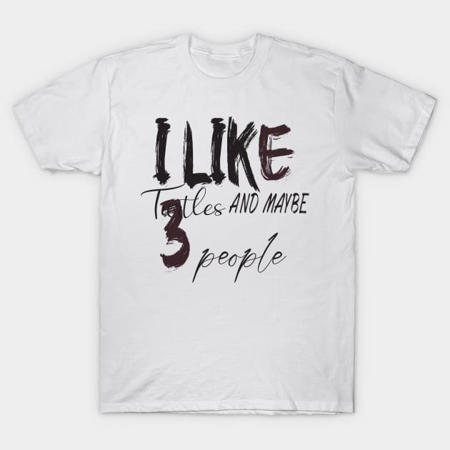 like turtles and maybe 3 people T-Shirt by Morad Rif